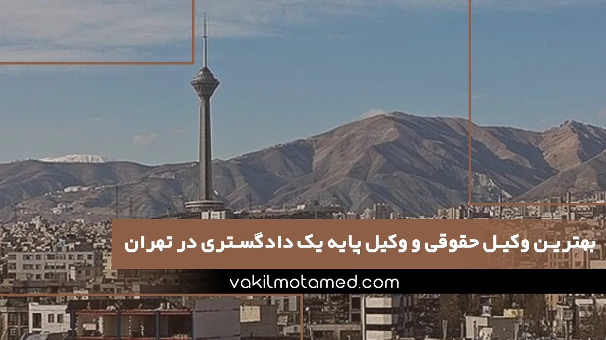 بهترین وکیل حقوقی و وکیل پایه یک دادگستری در تهران