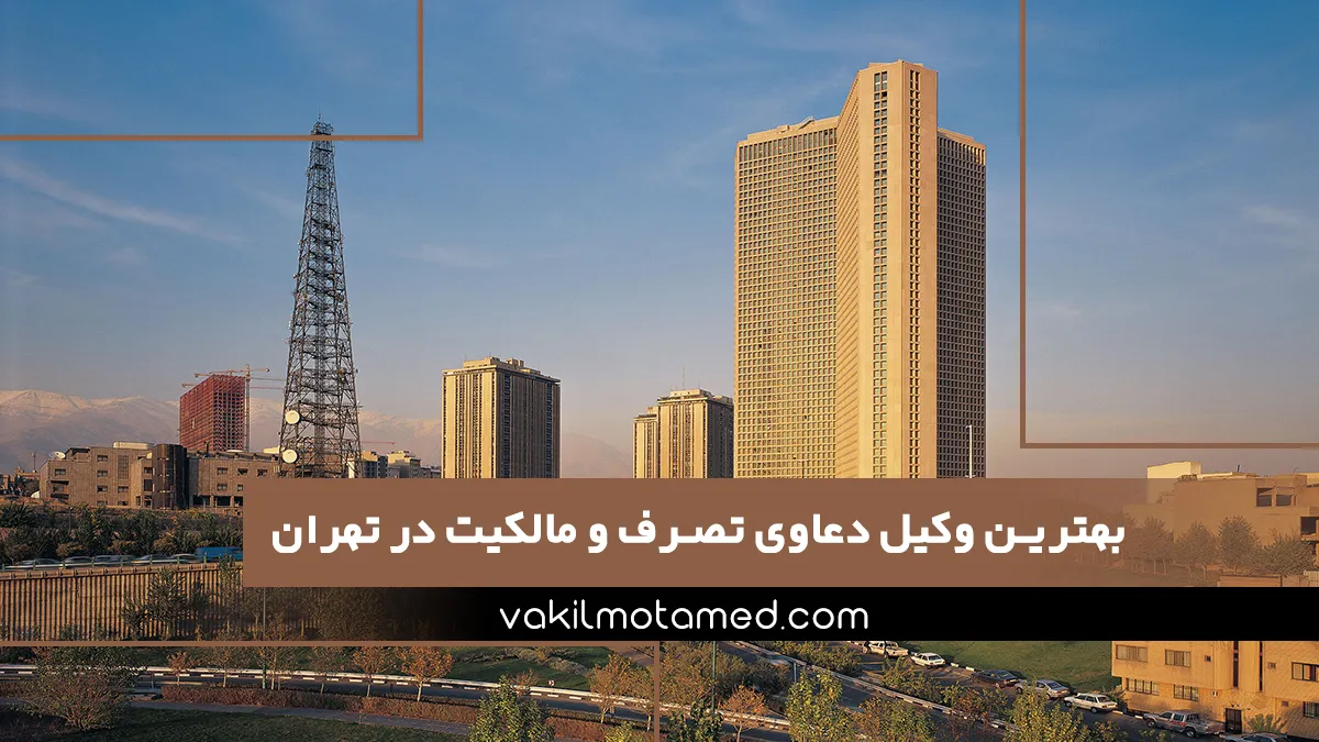 بهترین وکیل دعاوی تصرف و مالکیت در تهران