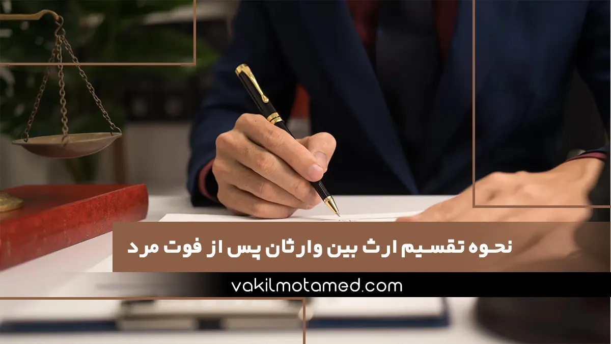 نحوه تقسیم ارث بین وارثان پس از فوت مرد